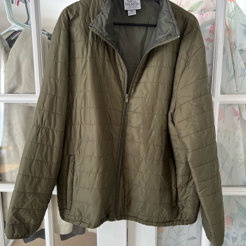 Ducks Unlimited Olive Green Puffer Jacket